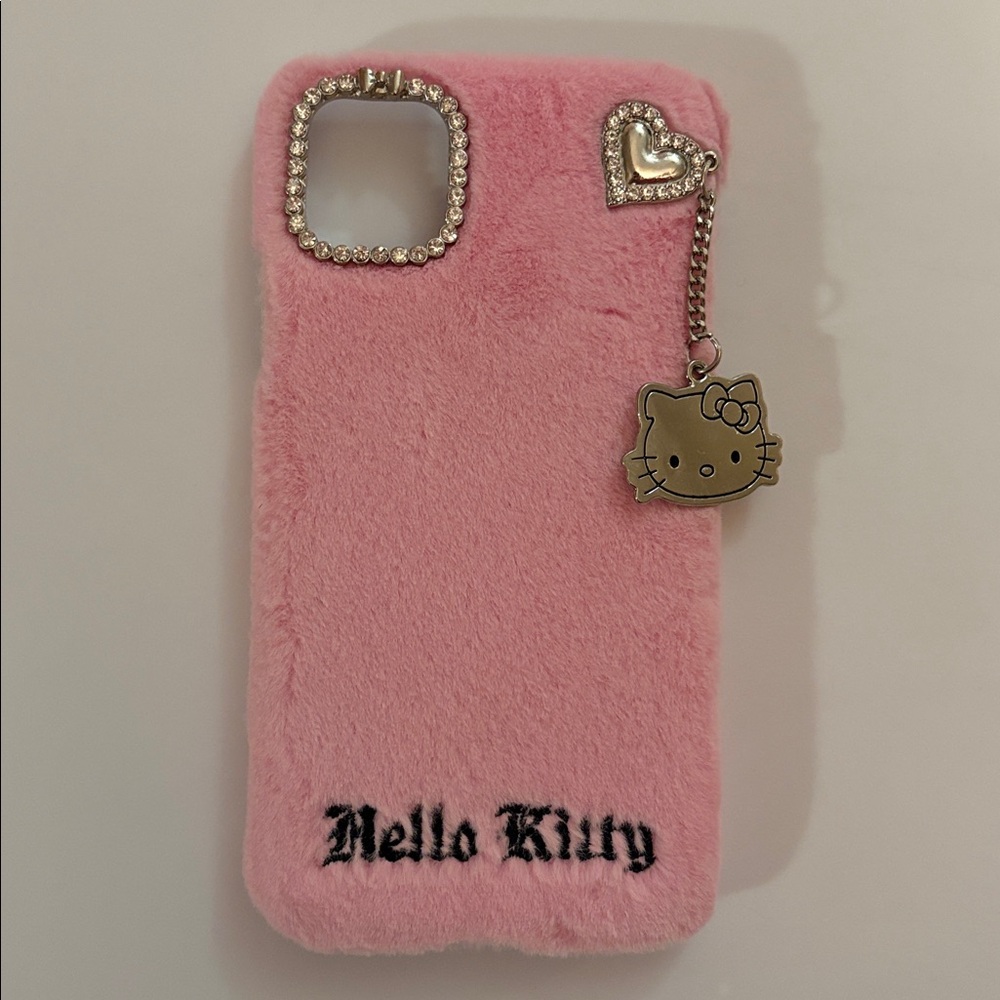 iPhone 11 Hello Kitty Pink Plush Phone Case Clear